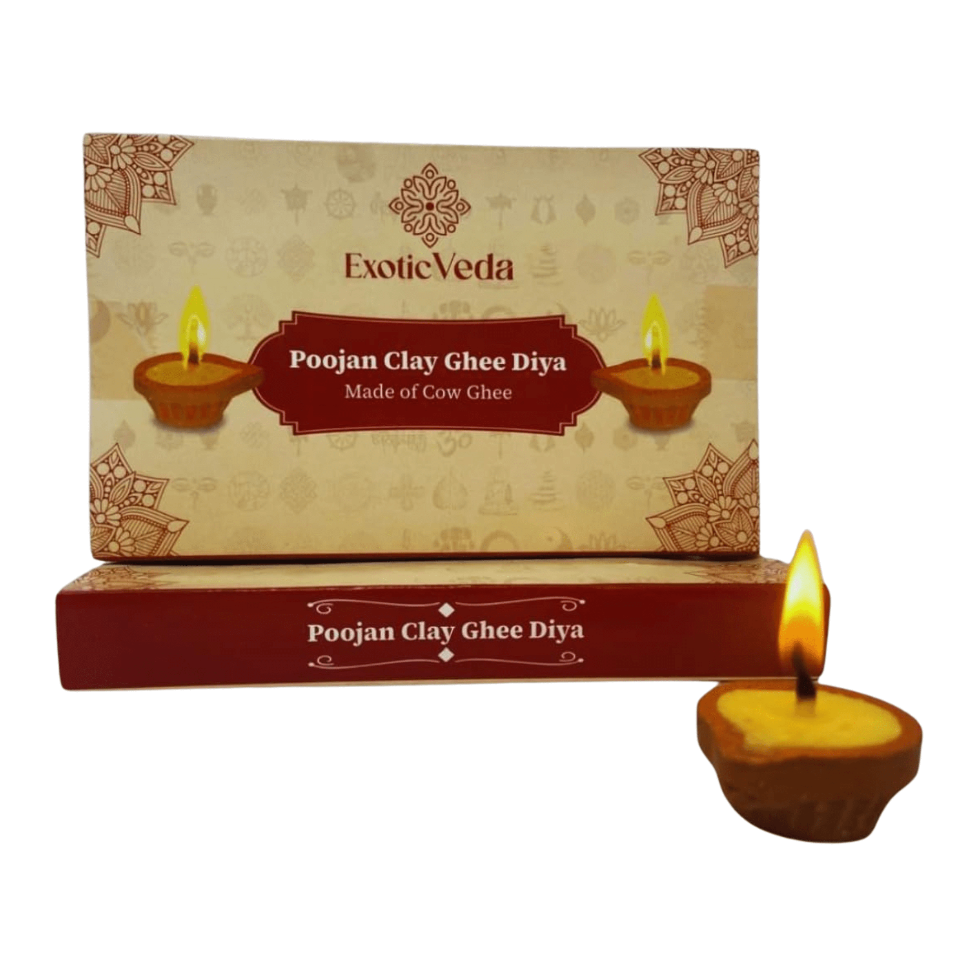 PUJAN Clay Diya Set of 15 exotic veda -revaais